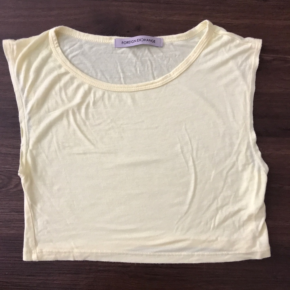 Yellow crop top